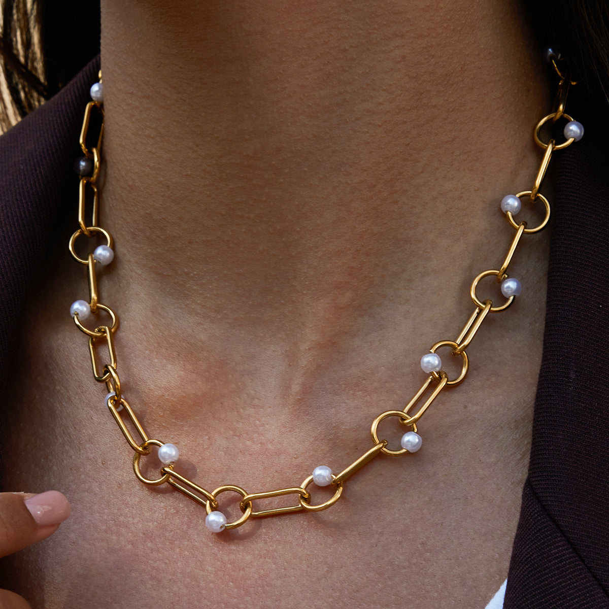 Glass Pearl Necklace