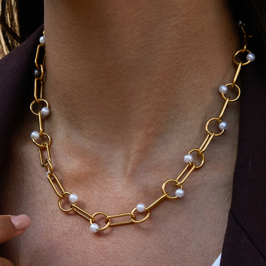 Liliya — Perla Pearl Link Necklace