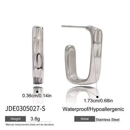 Classic Wide C Hoop Earrings