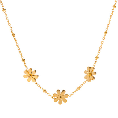 Rhinestone Flower Necklace
