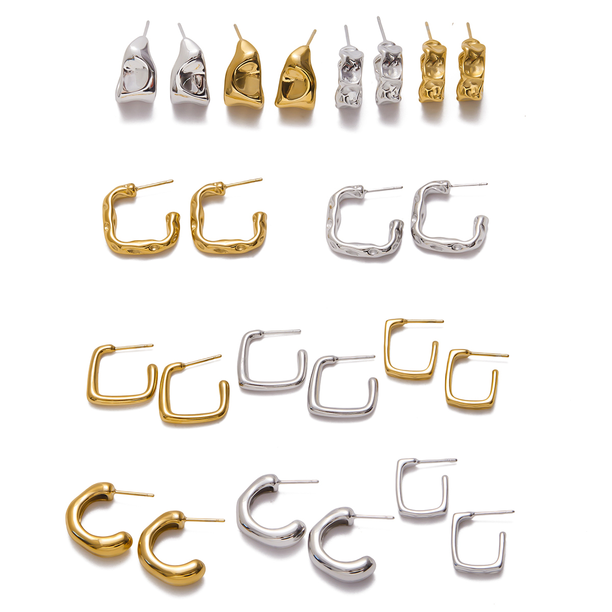 Classic Wide C Hoop Earrings