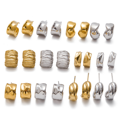 Classic Irregular Wide Hoop Earring