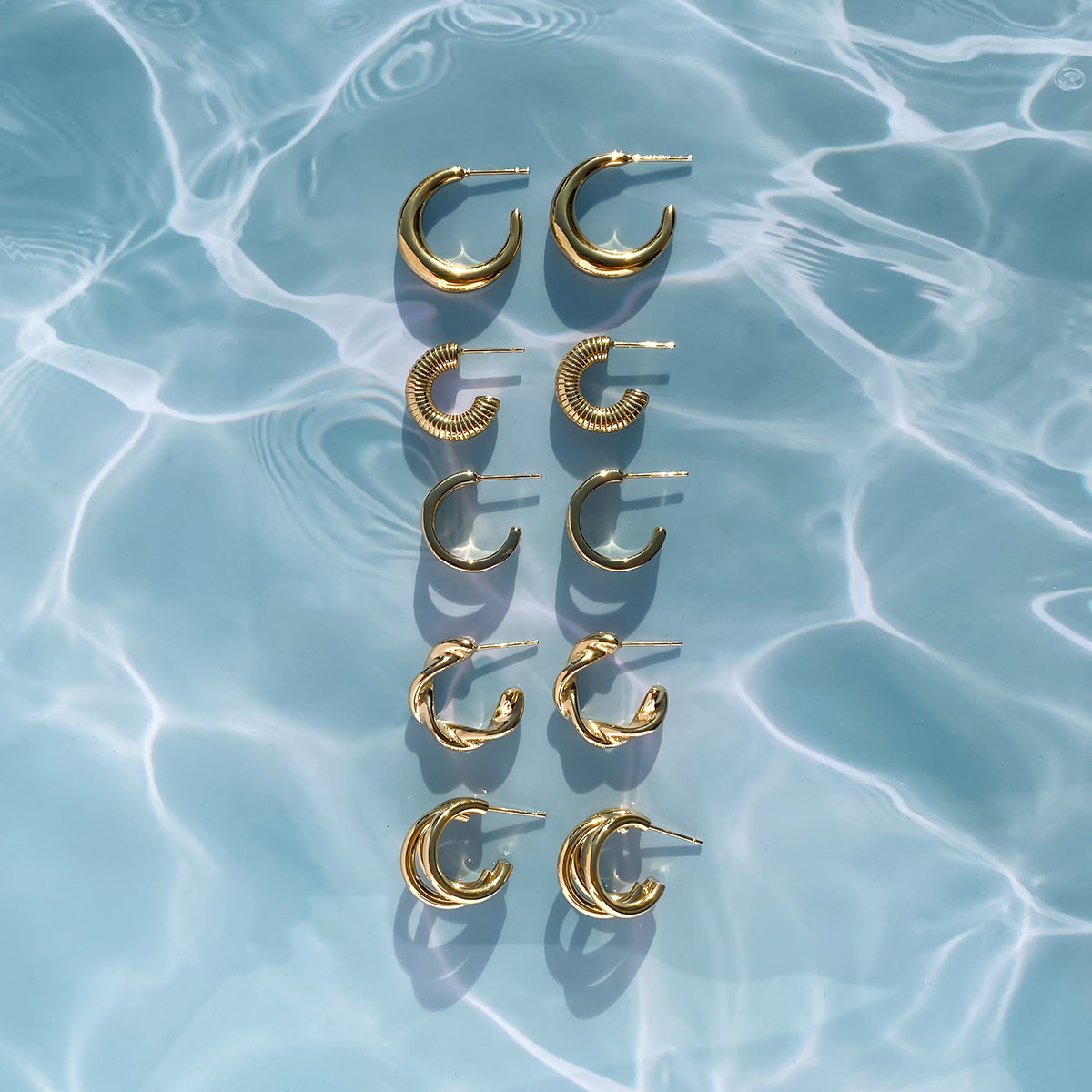 C-Ring Hollow Earring