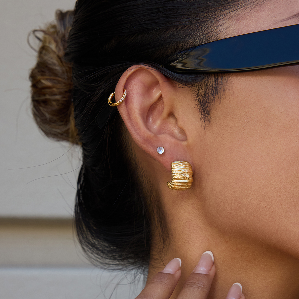 Classic Irregular Wide Hoop Earring