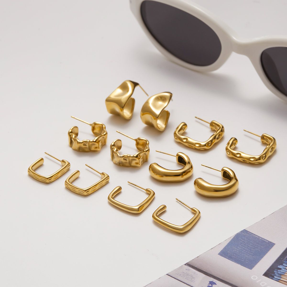 Classic Wide C Hoop Earrings