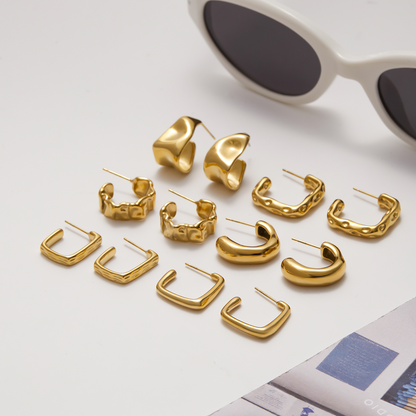 Classic Wide C Hoop Earrings