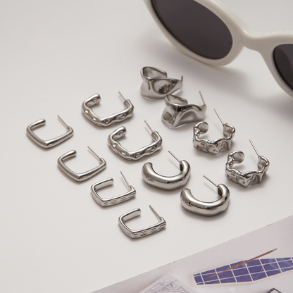 Classic Wide C Hoop Earrings