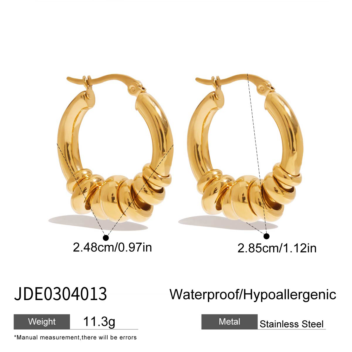 Huggie Multi-ring Hoop Earrings