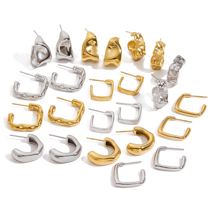 Classic Wide C Hoop Earrings