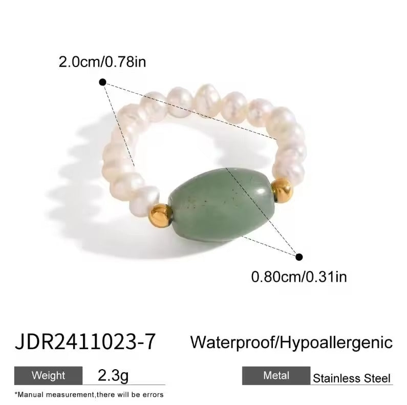 Pearl Jade Rings