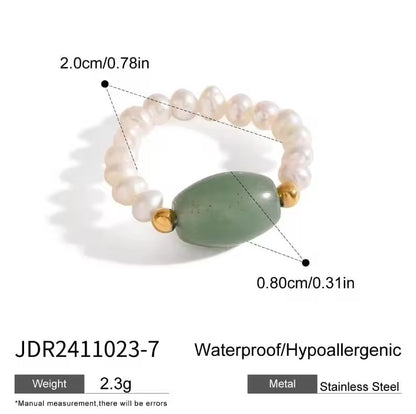 Pearl Jade Rings