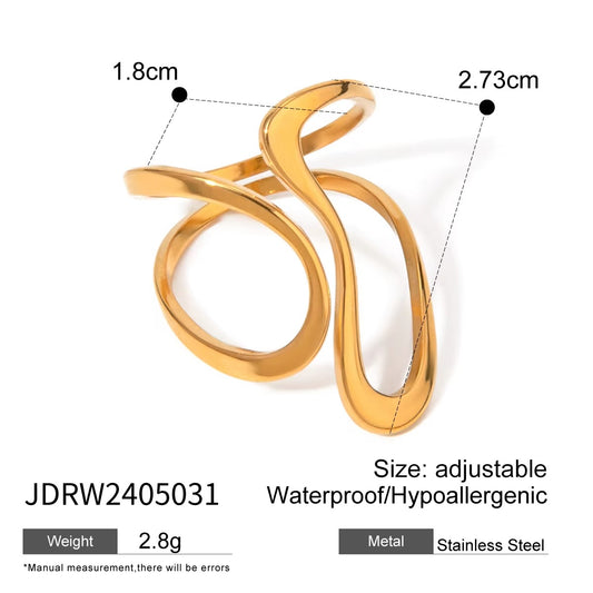 Line Shaped Open Ring