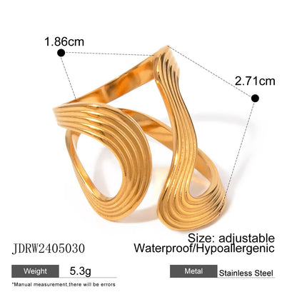 Line Shaped Open Ring