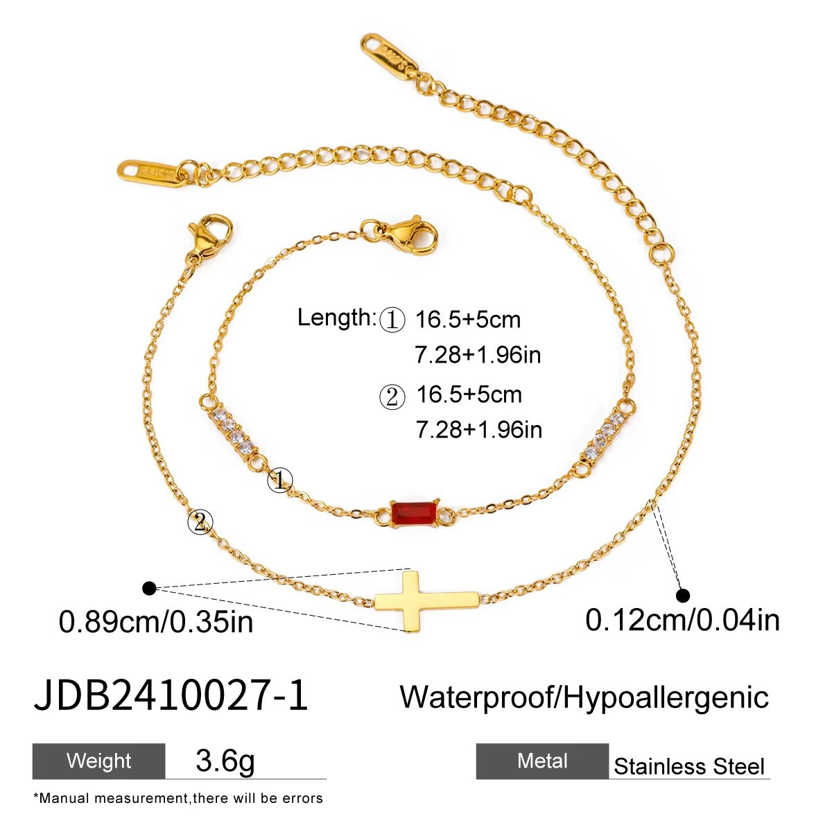 Birthstone Shiny Zircon Dainty Bracelet