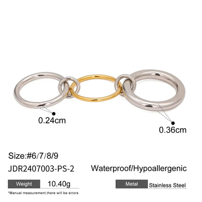 Irregular Wave Double Finger Ring