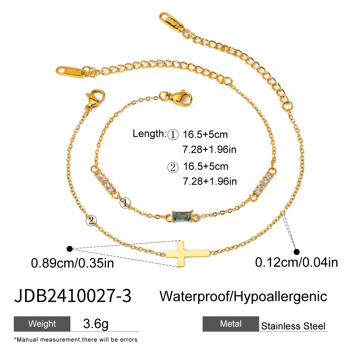 Birthstone Shiny Zircon Dainty Bracelet