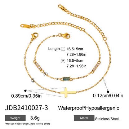 Birthstone Shiny Zircon Dainty Bracelet