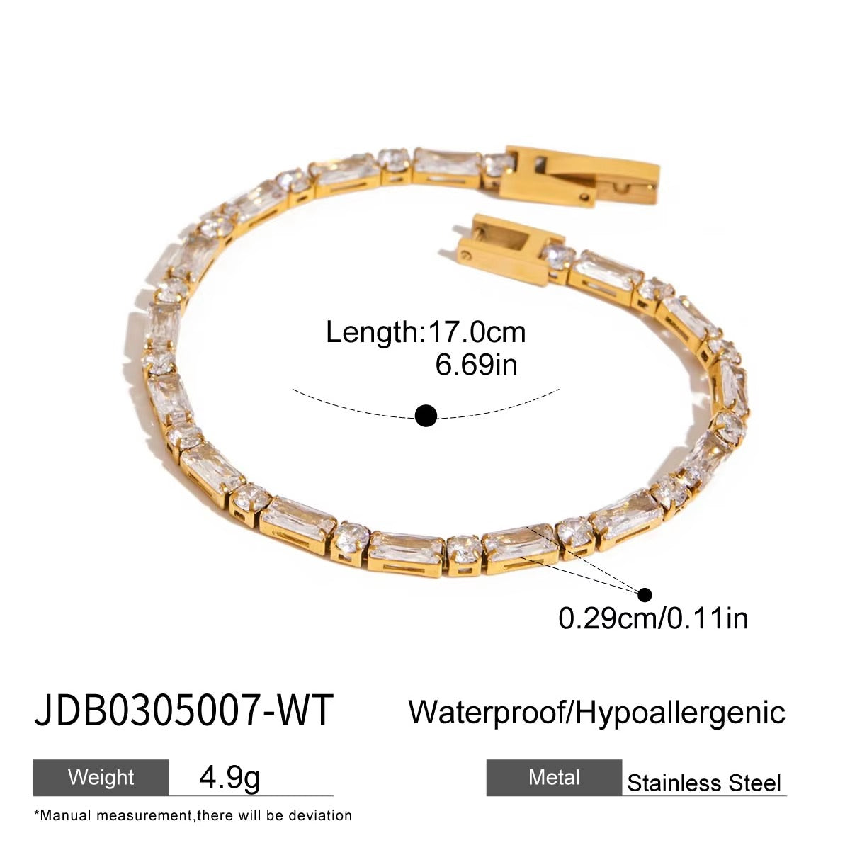 Tennis Chain Zircon Bracelet