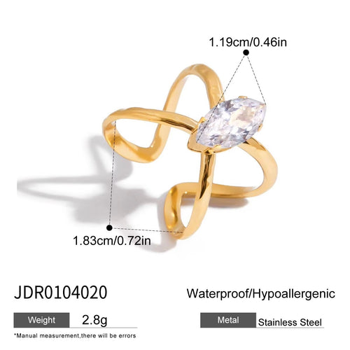 Zircon Open Solitaire Ring