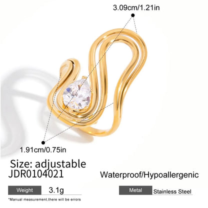 Zircon Open Solitaire Ring