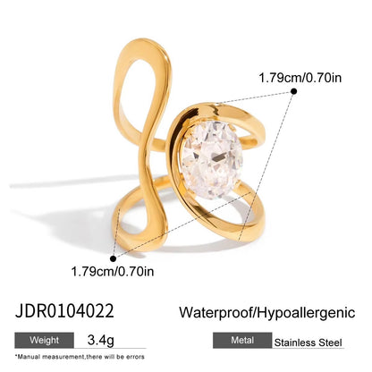 Zircon Open Solitaire Ring