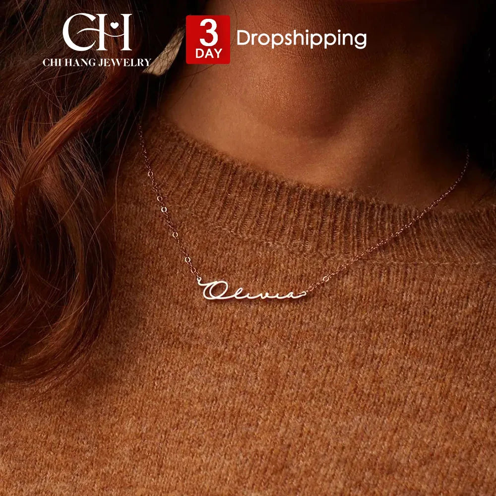 Custom Script Name Necklace