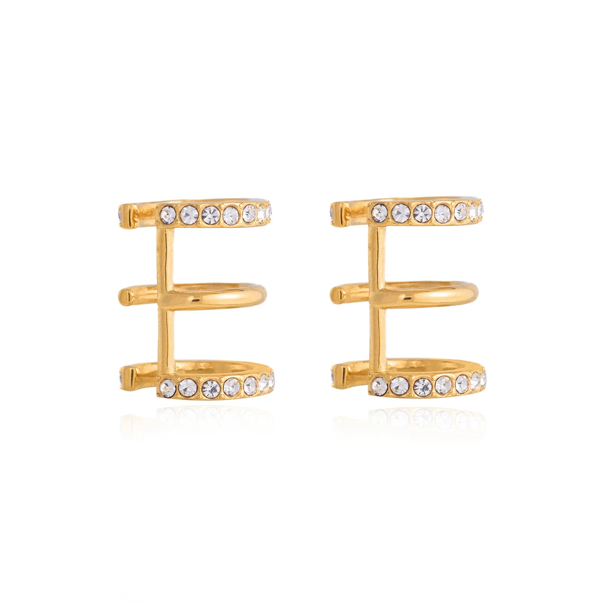White Resin Pearl Hoop Earrings