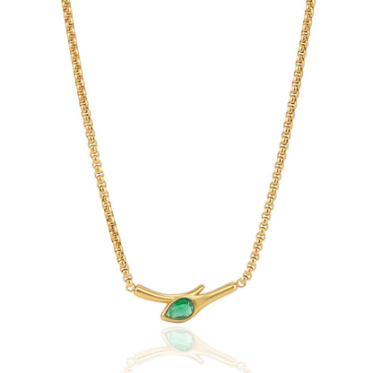 Green Emerald Pendant Necklace