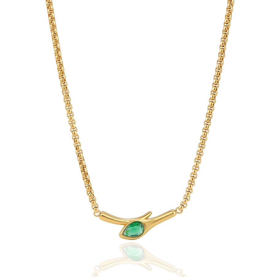 Green Emerald Pendant Necklace