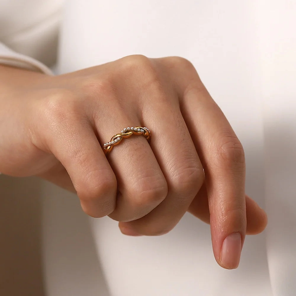 Water Drop Zircon Rings Set