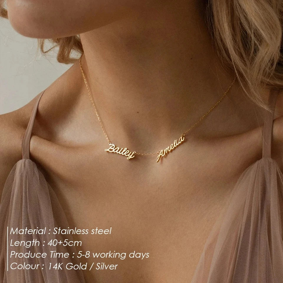 Custom Multi-Name Necklace (2–4 Names)