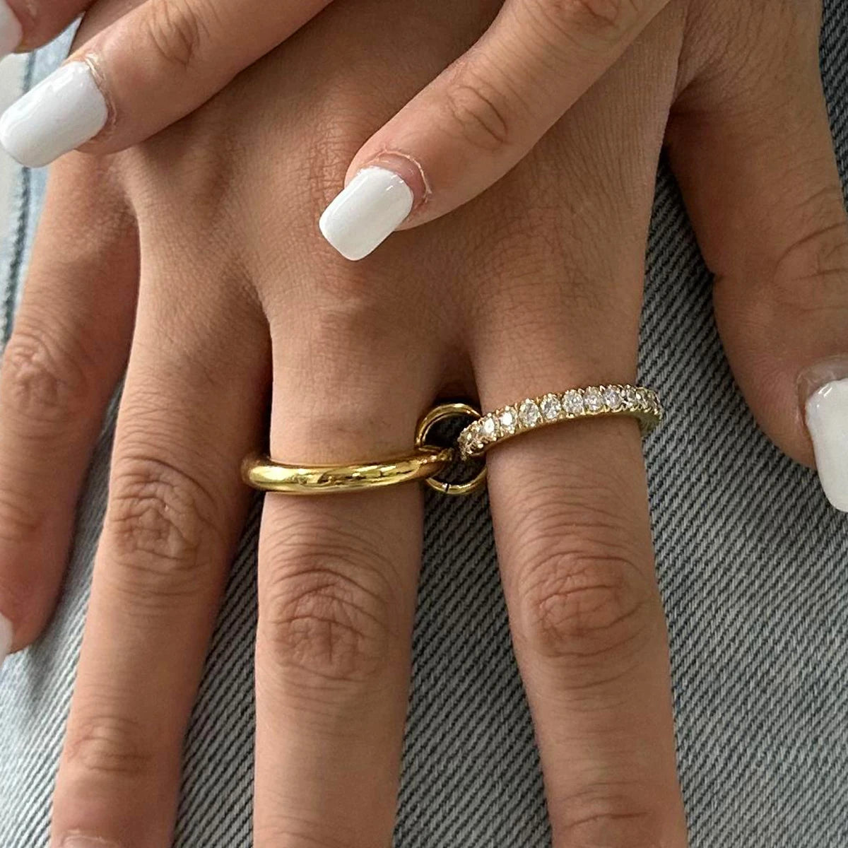 Pearl Textured Irregular Rings