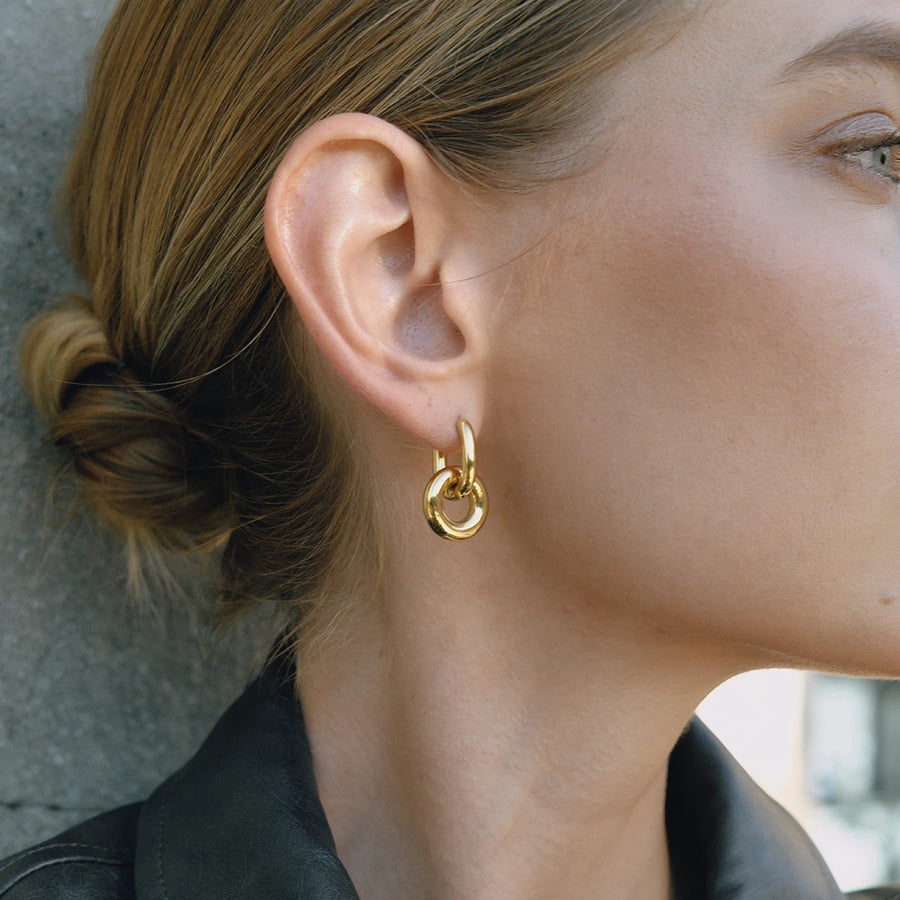 Classic Wide C Hoop Earrings