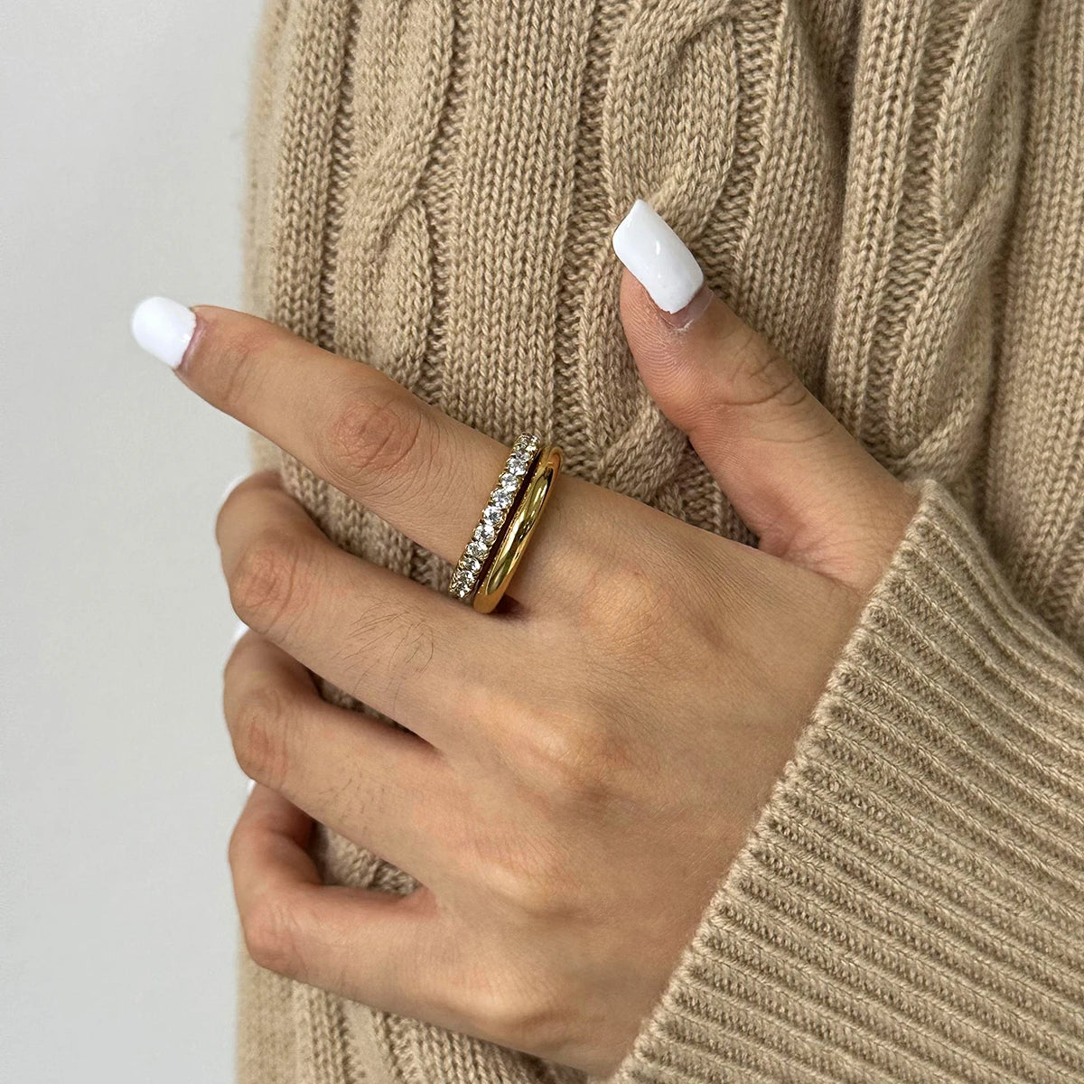 Pearl Textured Irregular Rings