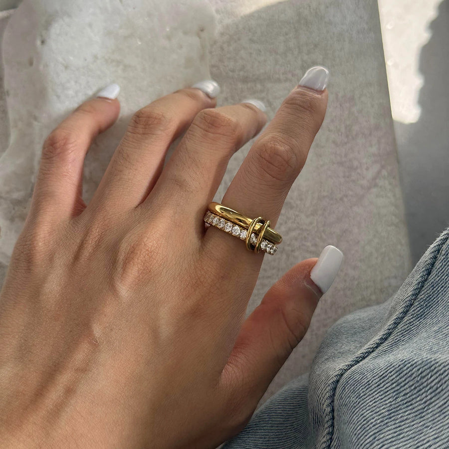 Pearl Textured Irregular Rings