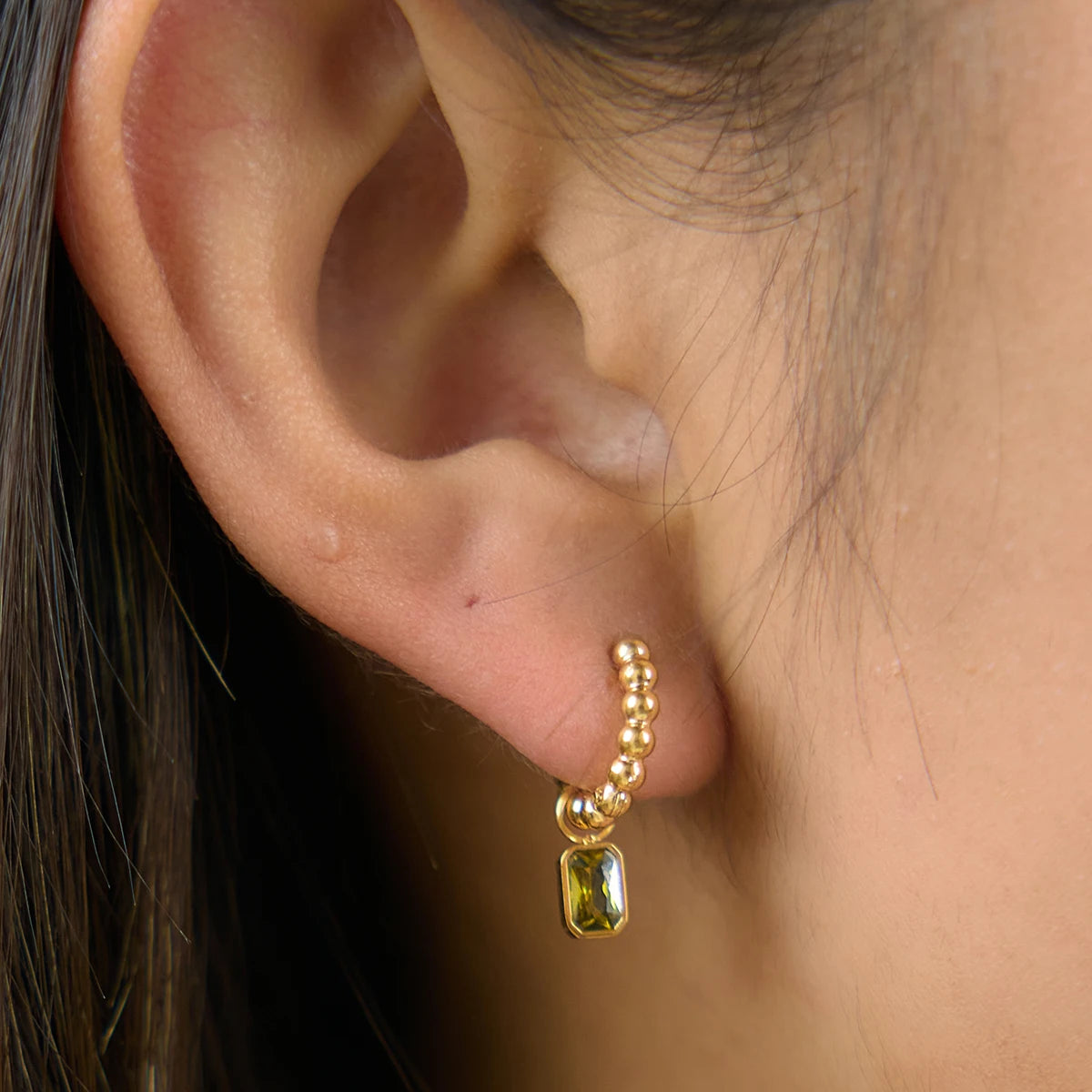White Resin Hoop Earrings
