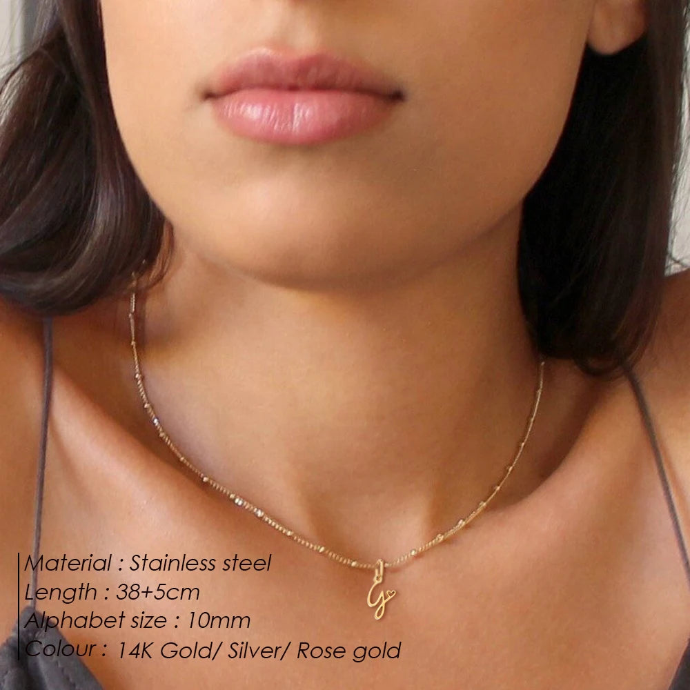 Heart Initial Necklace