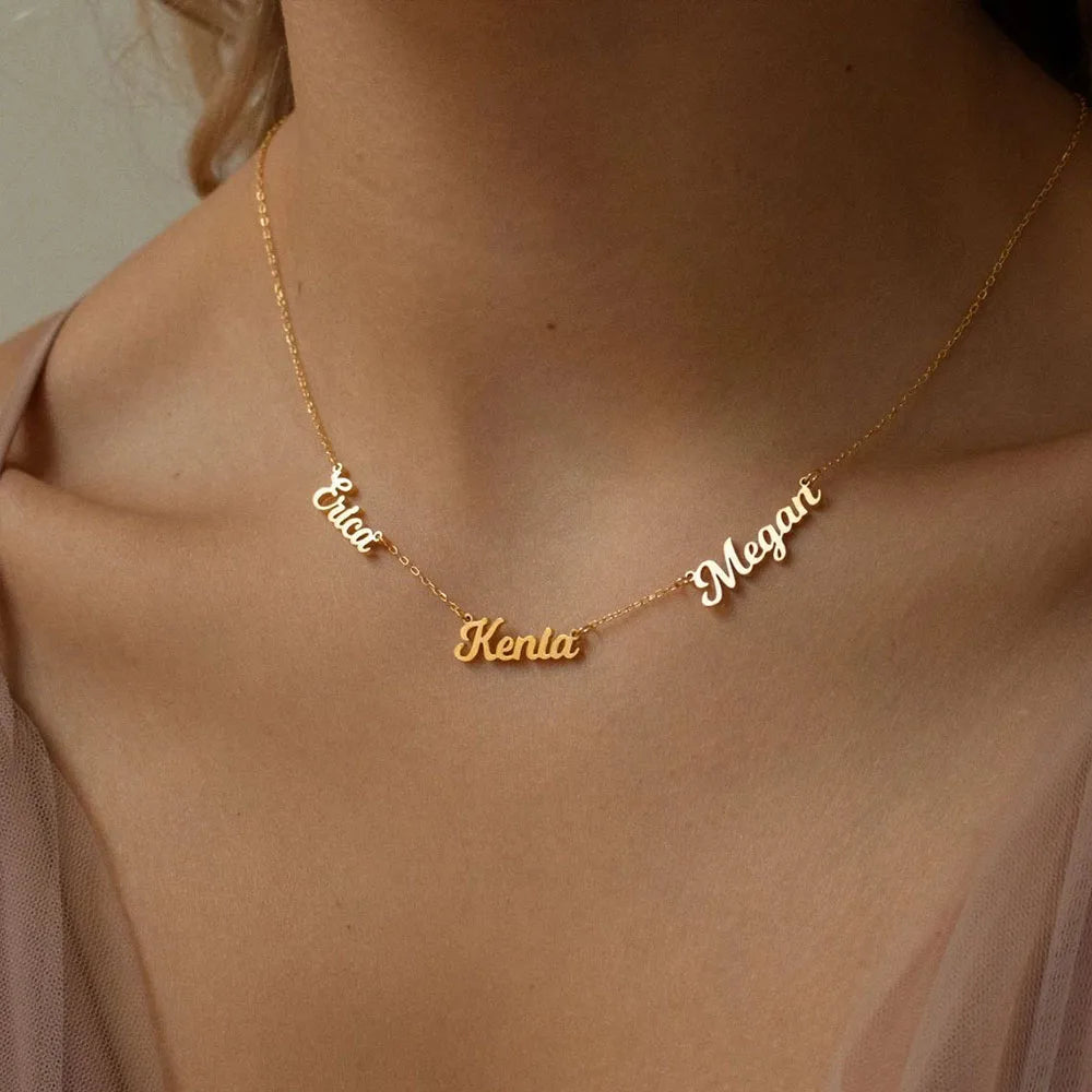 Custom Multi-Name Necklace (2–4 Names)