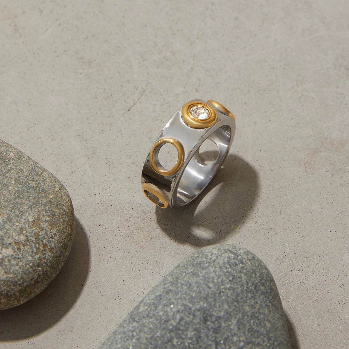 Irregular Wave Double Finger Ring