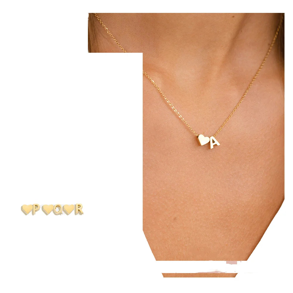 Personalized Initial Heart Necklace