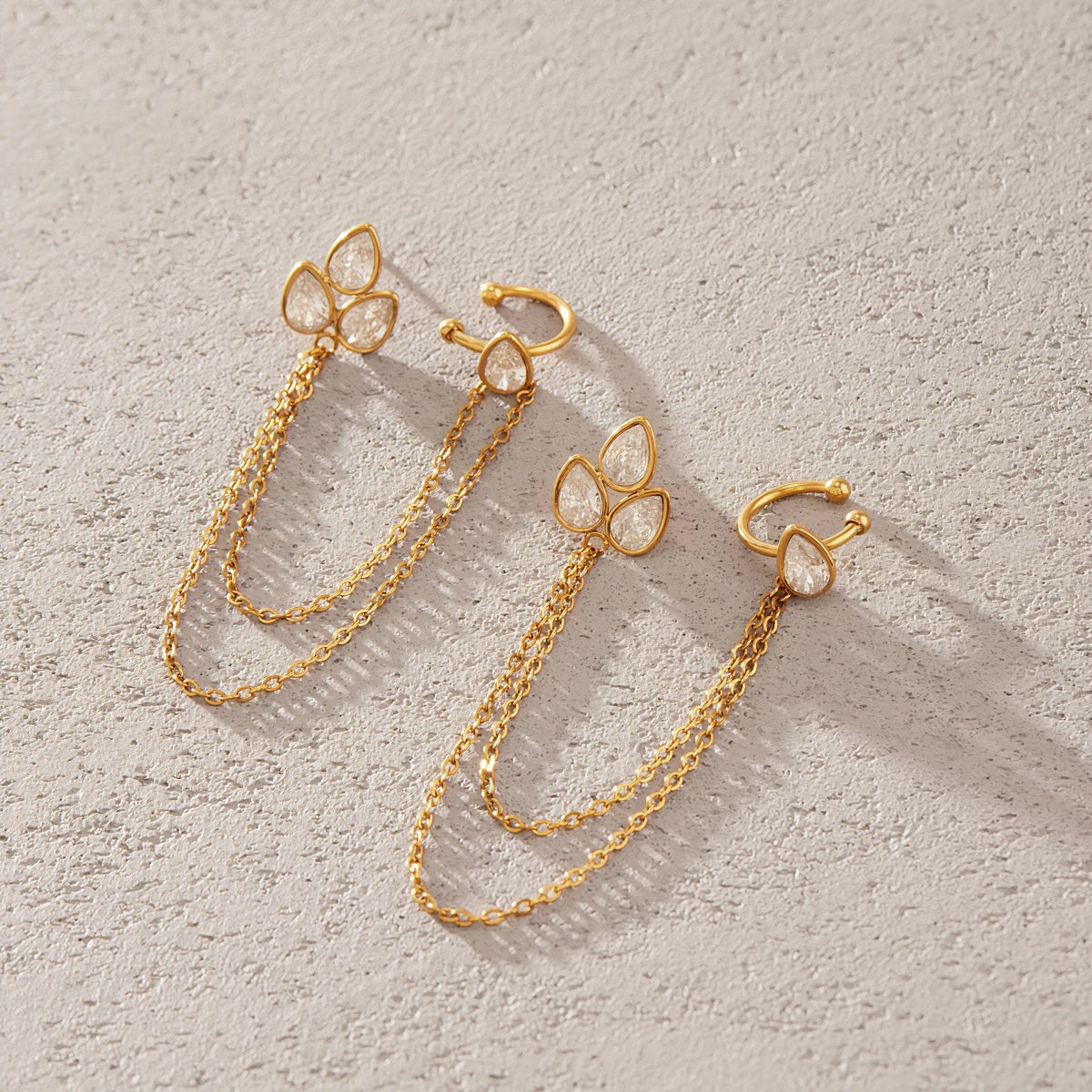 Earrings Convertible Clip-on Stud Elegant