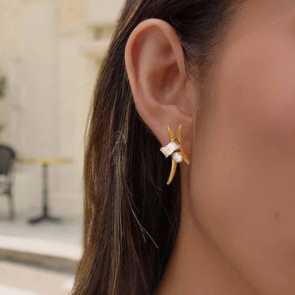 Zircon Cuff Earring
