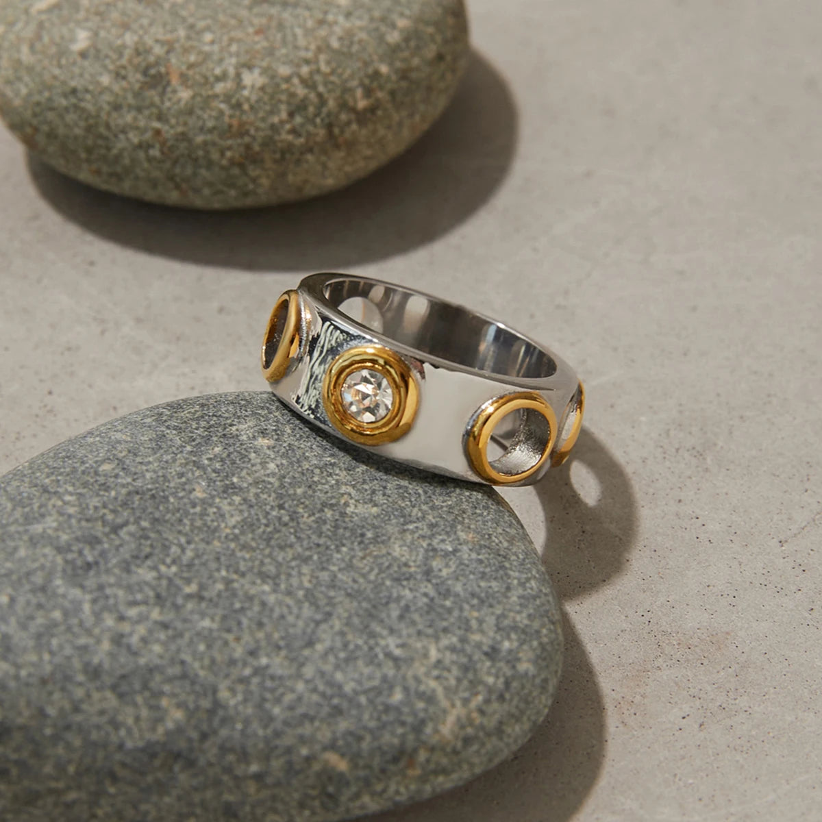 Irregular Wave Double Finger Ring