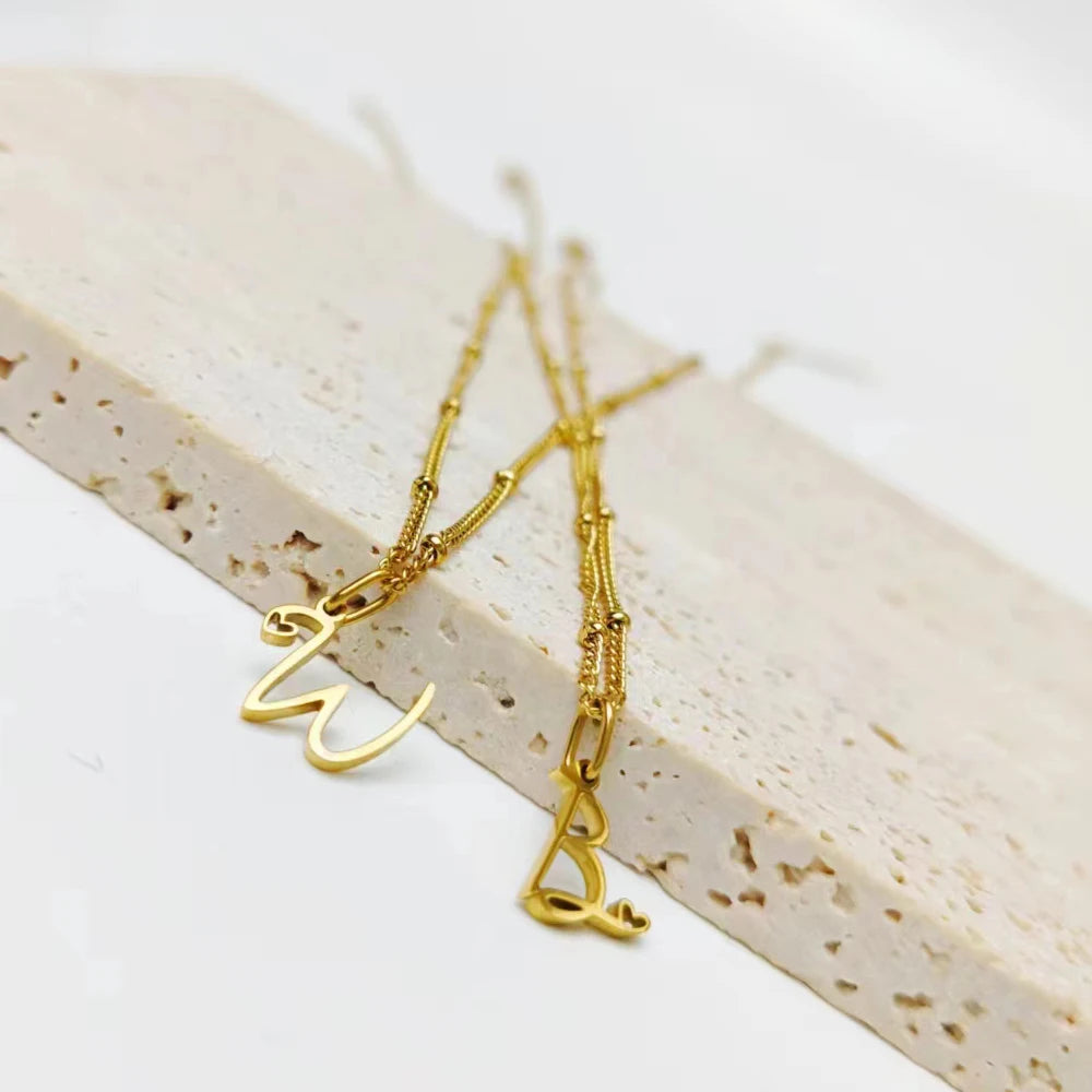 Heart Initial Necklace