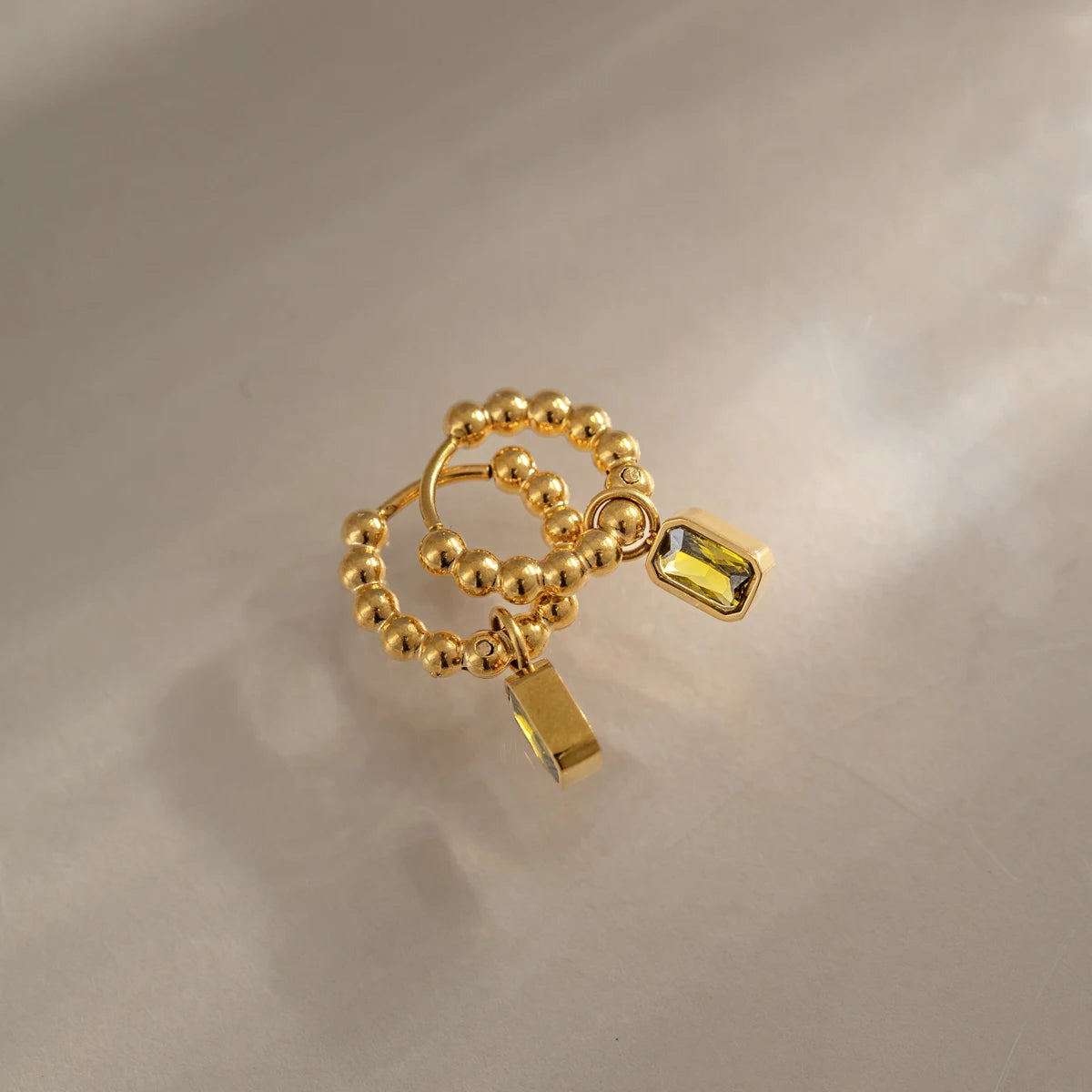 White Resin Hoop Earrings