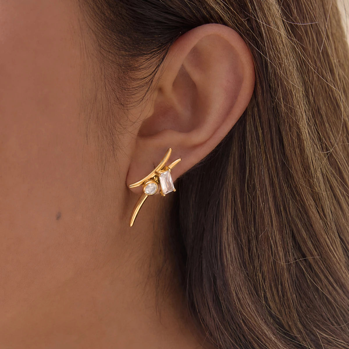 Zircon Cuff Earring