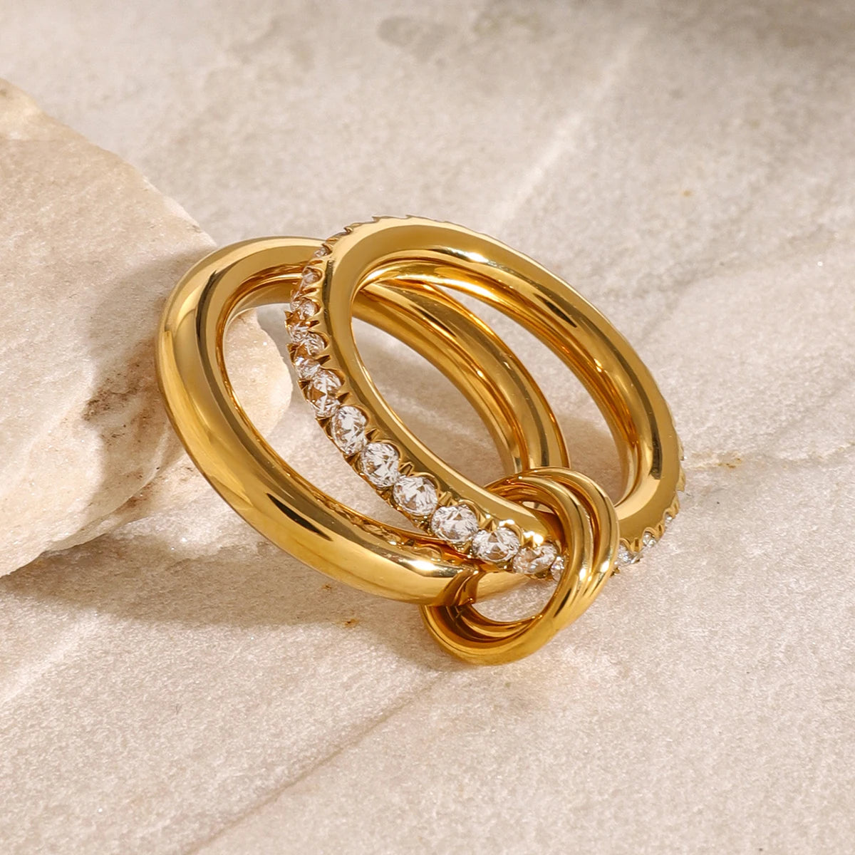Pearl Textured Irregular Rings