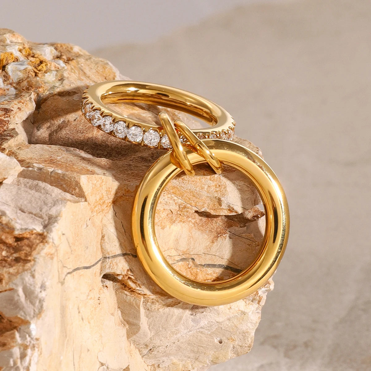 Pearl Textured Irregular Rings