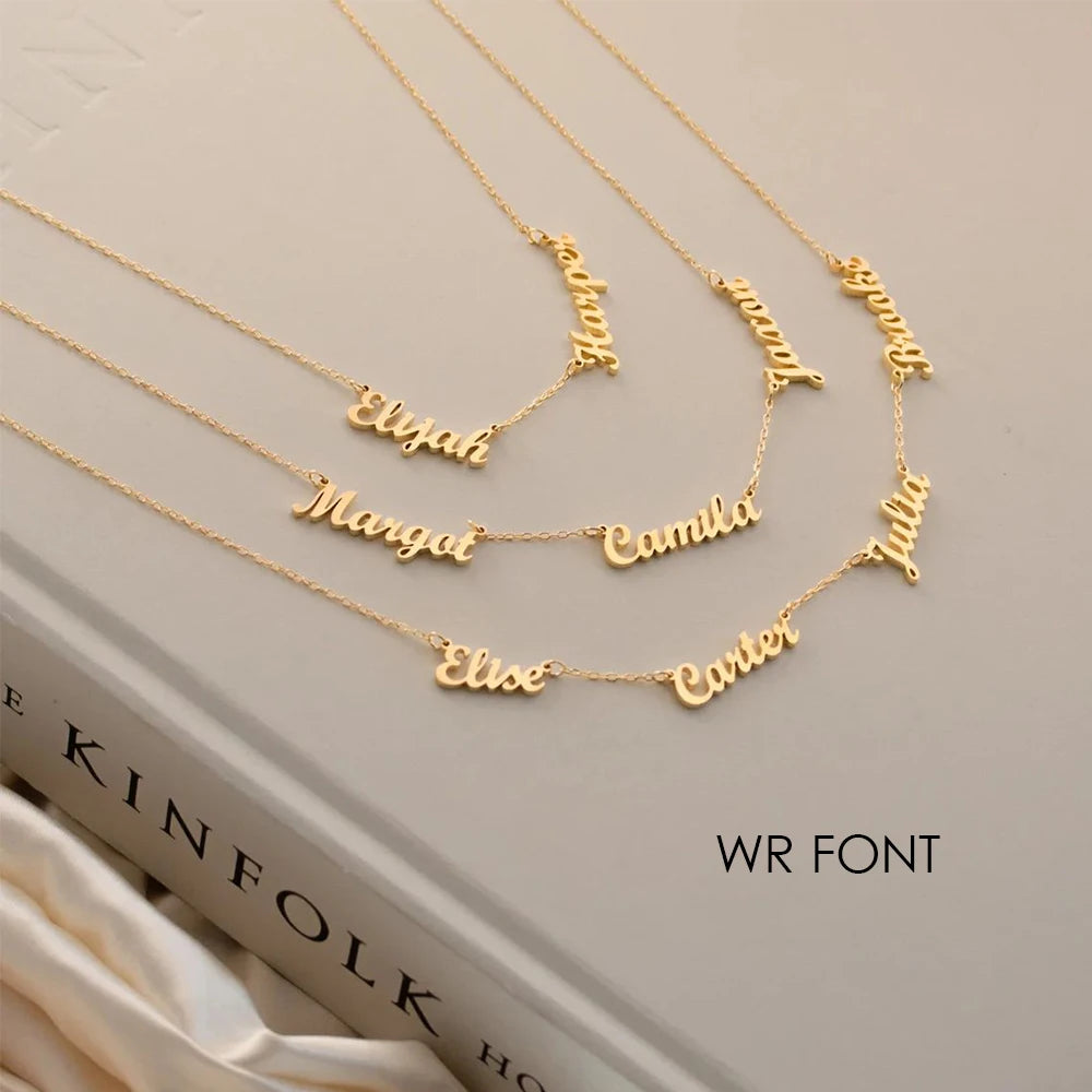 Custom Multi-Name Necklace (2–4 Names)