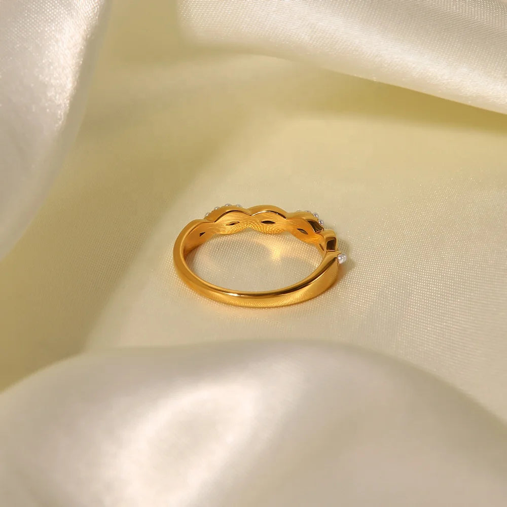 Water Drop Zircon Rings Set
